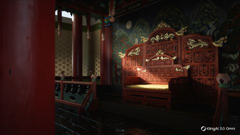 왕좌 — 전경 기둥 프레이밍